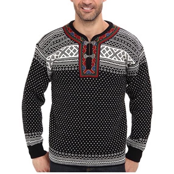 Dale of Norway Other - Dale of Norway Setesdal New Wool Fair Isle Embroidered Clasp Sweater Size XXL